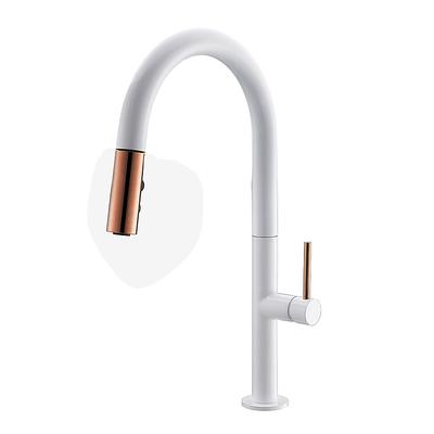 Kitchen Faucet,Rotatable Pull-out/­Pull-down Brass High Arc Nickel Brushed/Painted Finishes Single Handle One Hole Kitchen Taps with Hot and Cold Switch