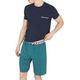 Emporio Armani Mens Men's All Over Vertical Logo Bermuda Shorts Pants, Vert.Ea Mediterr/Mar, S