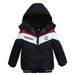 Hunpta Kids Zipper Windproof Baby Coat Stripe Boys Girls Jacket Toddler Winter Hooded Boys Coat&jacket