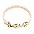 Blekii Clearance Chain Leather Band Electroplating Alloy Hair Rope Hair Ring Bracelet Head Rope Bracelet Hair Band Black Elastic Women s Hair Band Bracelet Hair Ties Gold 2