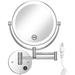 Gospire 8.5 Inch LED MGF3 Wall Mounted Makeup Mirror Double Sided 1X/10X Magnifying Vanity Mirror with Lights 360 Degree Swivel Lighted Cosmetic Mirror (8.5 Inch-10X Chrome Mirror with LED)