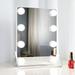 BEAUTME Vanity Mirror with MGF3 Lights Hollywood Makeup Vanity Mirror with Lights Lighted Mirror with Lights Tabletop Makeup Mirror Travel Mirror Cosmetic Mirror with 8 Dimmable Bulbs(White)