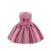 Bagilaanoe Toddler Baby Girls Formal Dress Sleeveless A-line Princess Dresses 6M 12M 18M 24M 3T 4T 5T Kids Flower Tulle Dress for Wedding Birthday Party Gown