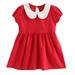 Tengma Toddler Girls Dresses Princess Clothes Baby Casual Kids Ruffles Ruched Dress&Skirt Princess Dresses Red 130