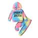 KDFJPTH Girls Set Letter Tie Dye Combination Hoodie Two Piece Autumn And Winter Fashion Children s Set Teens Outfits Toddler Clothes