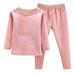 APEXFWDT Baby Toddler Thermal Underwear - 2 Piece Long Sleeve Top and Long Johns Girls Thermal Underwear Set Long John Soft Breathable Base Layer