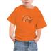 JSGEK Casual Loose Tees Cute Print T-Shirts Crewneck Graphic Shirts Regular Fit Soft Kids Boys and Girls Summer Tops Short Sleeve Shirts Comfort Orange 140