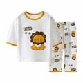 Fanxing Toddler Kids Girls Boys Pajamas Soft Short Summer Pjs 2pcs Set Baby Girls Pajamas Set Short Sleeve Shirt and Pants Pajamas Yellow 4-5 Years