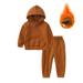 Lenago Two Piece Set for Girls Winter Children s Boys Girls Cargo Long Sleeve Hooded Sweater Pockets Tops And Pants Two-piece Casual Sports Set Gifts for Kids