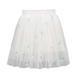 Elainilye Fashion Summer Girls Peplum Skirt Gauze Skirt Girl Princess Skirt Versatile Embroider Short Skirt Sizes 2-13Y White