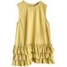 Tengma Toddler Girls Dresses Children s Cotton And Linen Lace Dress Vest Dress Sleeveless Dress Princess Dress Little Fashion Dress For Children From 1 To 6 Years Old Princess Dresses Yellow 80