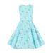 Tengma Toddler Girls Dresses Children Kids Sleeveless Gown Dress Prints Crew Neck A Line Princess Dresses Wedding Party Princess Dress Pageant Gown Green XS