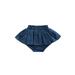 Qtinghua Infant Toddler Baby Girls Denim Shorts Elastic Waist Pleated Shorts Skirt Summer Clothes Blue 0-6 Months