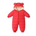 TAIAOJING Baby Boys Girls Warm Snowsuit Jumpsuit Hooded Snowsuit Jumpsuit Down Coat Romper Padded Outwear Jacket Snow Wear Warm Winter Clothes 6-12 Months