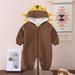 Kayannuo Christmas Gifts Clearance Young 4-13 Months Jumpsuit Hooded Cotton Rompers Infant Snowsuit Winter Warm Outfits Christmas Decor