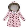 JSGEK Children Windproof Hoodies Casual Zip up Plush Clothes Soft Comfy Winter Warm Coat for Kids Girls Thick Jacket Clearance Cute Floral Printing Plush Overcoat Pink 10 Years