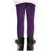 Lovskoo Girls Ankle Length Leggings Fall Winter Elastic Pants Fashion Polka Dot Printing Fleece Warm Casual Plush Leggings For 2-11 Years Old Purple