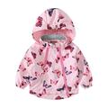 JSGEK Children Zip up Plush Clothes Winter Warm Coat for Kids Cute Floral Printing Plush Overcoat Windproof Hoodies Casual Girls Thick Jacket Clearance Soft Comfy Pink 7-8 Years