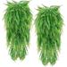 UV Resistant Artificial Outdoor Plants UV Resistant Lifelike Artificial Boston Fern Faux Plants Artificial Ferns for Outdoors Fake Hanging Plants Ivy Vines for Patio Porch Decor (4 Pcak)