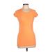 Lululemon Athletica Active T-Shirt: Orange Activewear - Women's Size 10