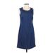 Talbots Casual Dress - A-Line: Blue Dresses - Women's Size 2 Petite