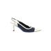 St. John Heels: Blue Color Block Shoes - Women's Size 7 1/2