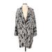 Diane von Furstenberg Coat: Ivory Snake Print Jackets & Outerwear - Women's Size Small