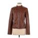 Guess Faux Leather Jacket: Brown Jackets & Outerwear - Women's Size Large