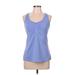 lucy Active Tank Top: Blue Activewear - Women's Size Large