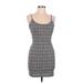 Bear Dance Casual Dress - Bodycon: Gray Grid Dresses - Women's Size Large