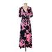 Heimish U.S.A Casual Dress - Wrap: Pink Print Dresses - Women's Size Small