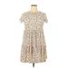 Jessica Simpson Casual Dress - DropWaist: Ivory Floral Motif Dresses - Women's Size X-Large