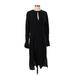 Equipment Casual Dress: Black Dresses - Women's Size X-Small