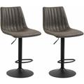 Lot de 2 tabourets de bar veneza chaise haute réglable en hauteur, dossier droit avec revêtement en