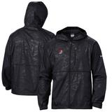 Men's Columbia Black Portland Trail Blazers Camo Flash Forward Full-Zip Windbreaker Jacket