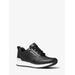 Michael Kors Allie Stride Leather and Nylon Trainer Black 5.5