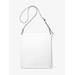 Michael Kors Tate Large Leather Messenger Bag White One Size