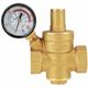 Dn20 Brass Adjustable Water Pressure Reducing Valve With Pressure Meter Gauge, Brass Water Pressure Adjustable Reducer (Dn20)