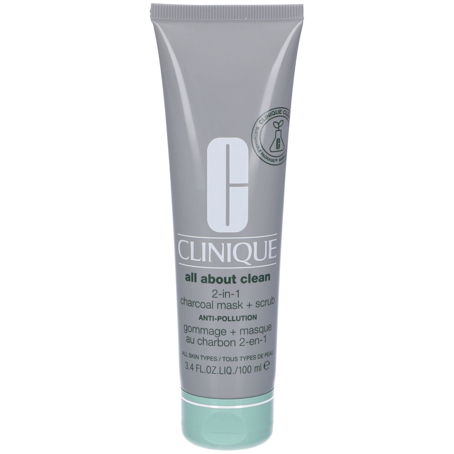 Clinique All About Clean Maschera Scrub al Carbone 100 ml viso
