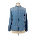 American Eagle Outfitters Denim Jacket: Blue Jackets & Outerwear - Women's Size X-Large