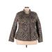 Lane Bryant Jacket: Brown Leopard Print Jackets & Outerwear - Women's Size 24 Plus