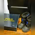 Polo By Ralph Lauren Shoes | Children's Size 1 Ralph Lauren Polo Snow Boots | Color: Black/Blue | Size: 1b