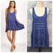 Free People Dresses | Intimately Free People Voile And Lace Trapeze Slip Dress Navy Blue Size M | Color: Blue | Size: M