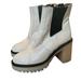 Free People Shoes | Free People James Chelsea Platform Boot Womens 37.5 Festival Grunge | Color: Tan/White | Size: 37.5eu