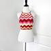 Free People Tops | Free People Colorful Woven Chevron Halter Crop Top | Color: Red/Yellow | Size: M