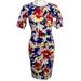 Lularoe Dresses | Lularoe Julia Bodycon Sheath Dress Abstract Floral Sz Xs New | Color: Blue/Red | Size: Xs