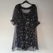 Free People Dresses | Free People Love Floral Embroidered Mesh Minidress Sz-M Nwt | Color: Black/White | Size: M
