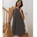 Anthropologie Dresses | Anthropologie Cloth & Stone Grey Halter Mini Swing Dress | Color: Gray | Size: S