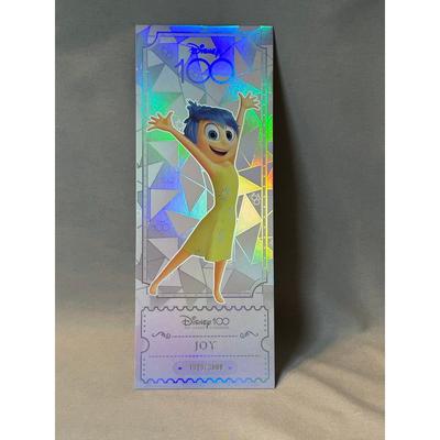 Disney Toys | Inside Out Joy Disney100 Kakawow Refractor Ticket Jumbo Card Limited Ed. #1029 | Color: Silver | Size: Disney100