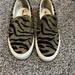 Madewell Shoes | Madewell Sidewalk Slip On Sneakers In Zebra Calf Hair | Color: Black/Green | Size: 6.5